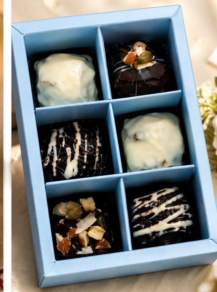 Six piece chocolate treat gift box